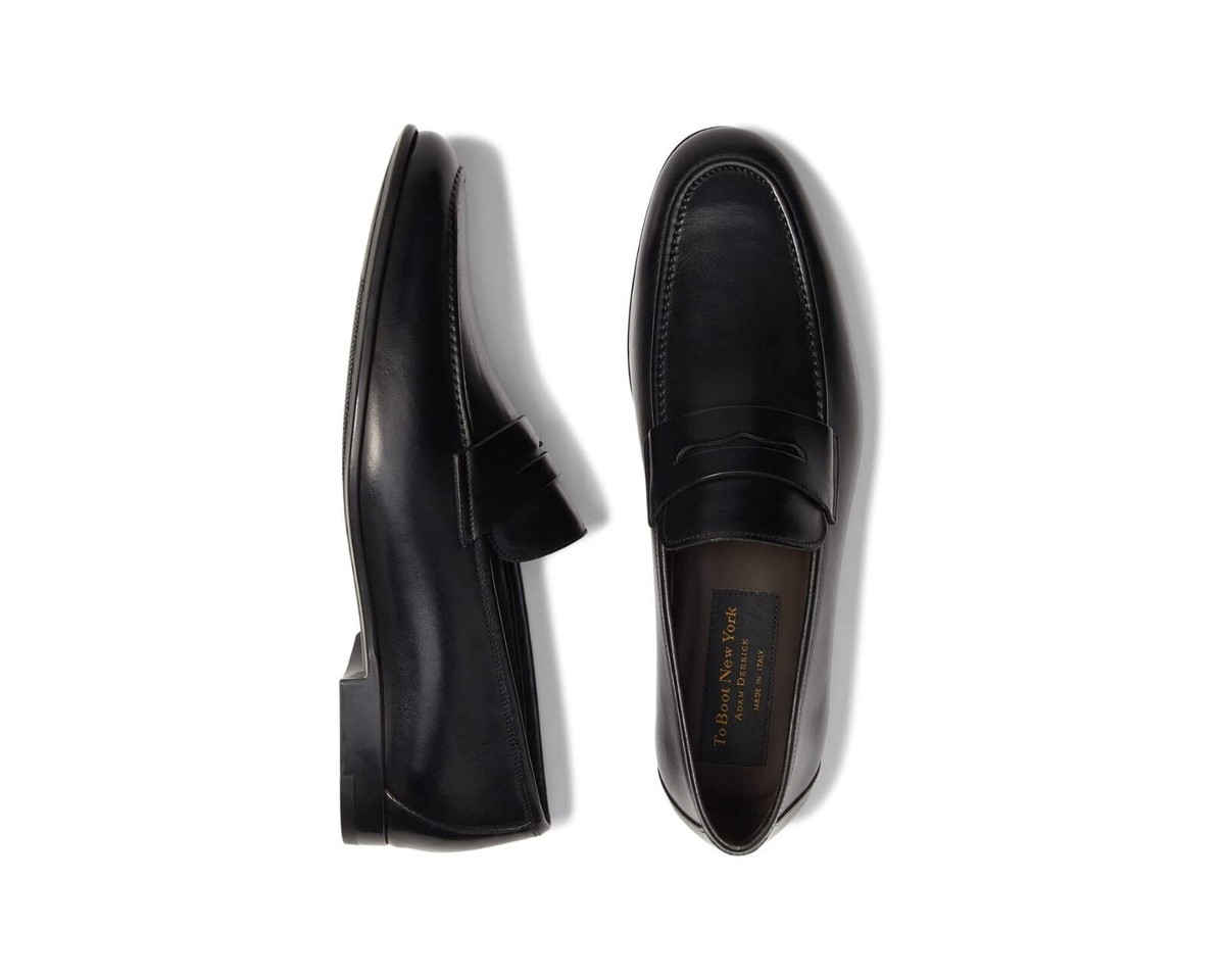 To Boot New York Portofino Leather Penny Loafer To Boot New York - Portofino Nero Crust Leather Penny Loafer main image 3