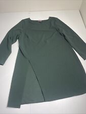 Vince Camuto Dress Size M Green Pleated Knee Career Church Formal Women