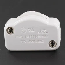 ZING EAR WHITE HI-LO LINE SWITCH FOR 18/2 SPT-2 LAMP CORD LAMP PART NEW 30395J