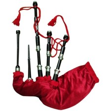 TC SCOTTISH GREAT HIGHLAND BAGPIPE ROSEWOOD FULL SET RED VELVET TARTAN/BAGPIPES
