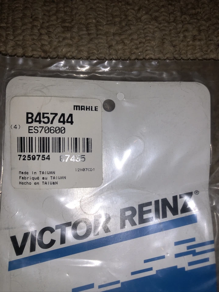 Boquilla de inyección de combustible junta tórica superior Victor B45744 juego de 4 juntas tóricas. Foto 2 de 3