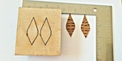 Diamond Die Cut leather earring making unique custom made Drop earrings Die  Cut