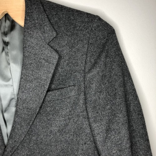 Robert Stock Men's 46 R Gray 100% Camel Hair Two Button Blazer Suit Sport Coat - Picture 2 of 11