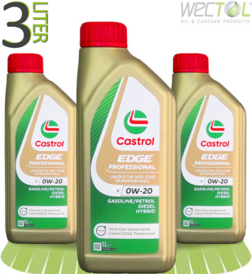 3 x 1 Liter Castrol Edge Professional V 0W-20 Titanium Volvo VCC RBS0-2AE C5