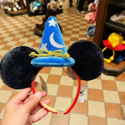 Authentic Disney Sorcerer Fantasia Mickey Mouse Ear Hat Headband 2022