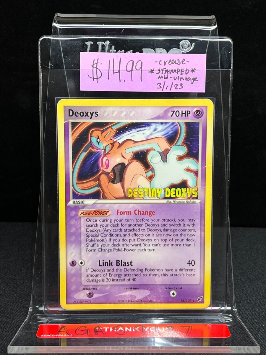 ✓✓✓2005 Pokémon Card Mid Vintage Deoxys 16/107 ✓✓✓2005 Pokémon Card Mid Vintage Deoxys 16/107