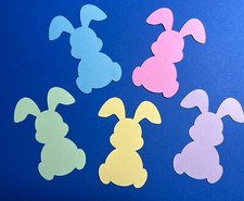 Bunny Die Cuts, 3" tall, 15 pcs. ANY COLOR-Easter Die Cuts