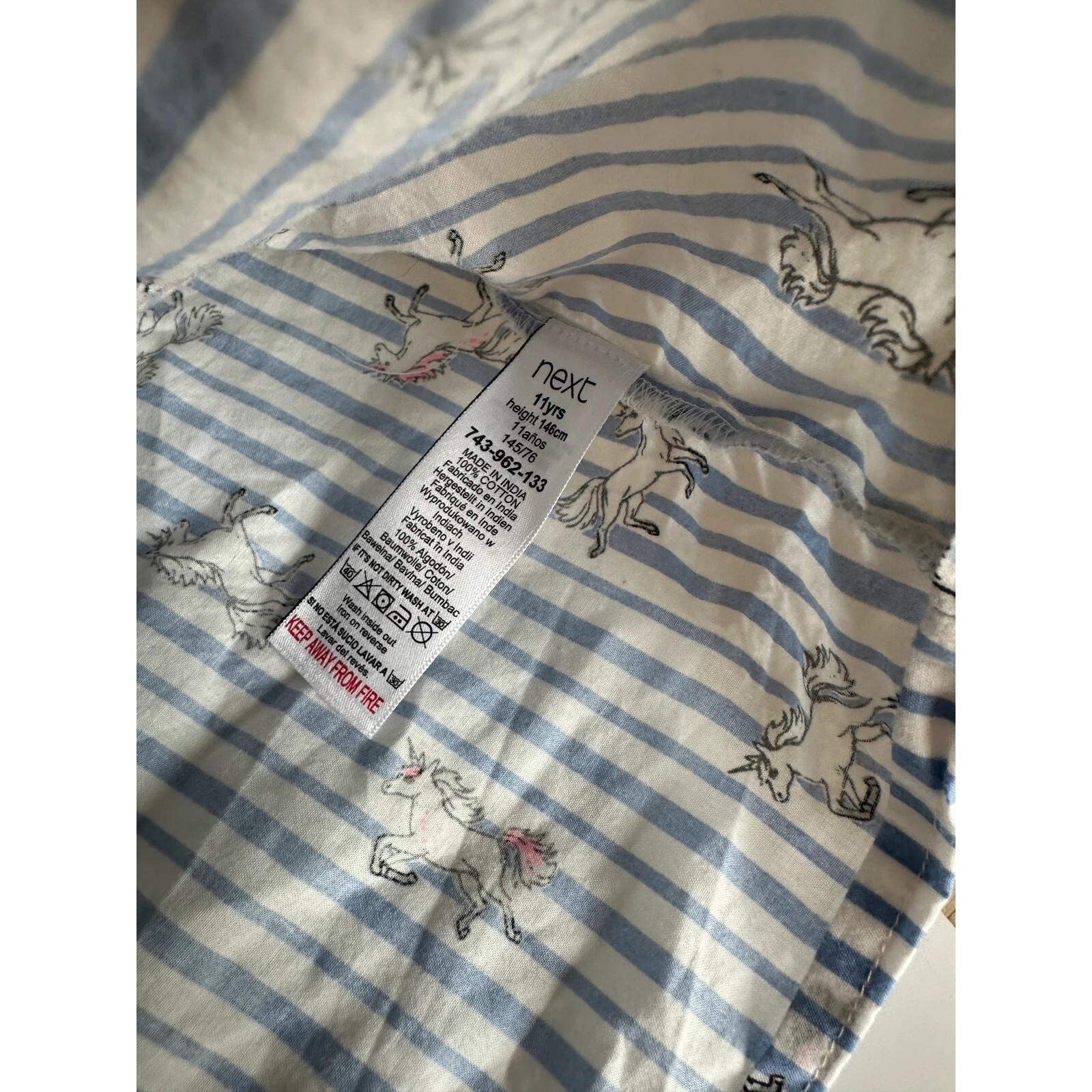 Next Sleeveless blouse age 11 years unicorns image 3