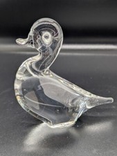Wedgewood small glass duck paperweight