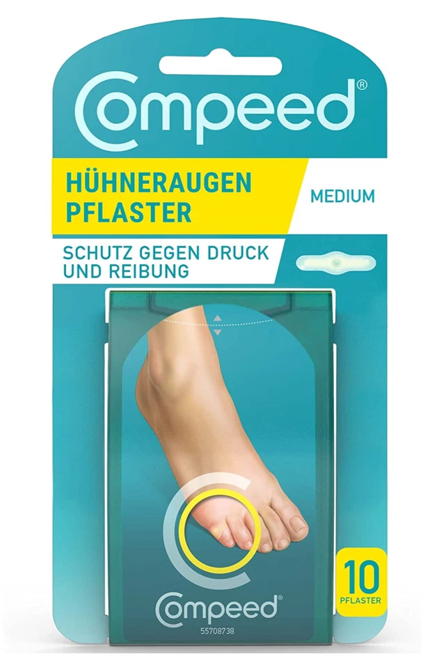✅ Compeed Hühneraugen Pflaster Hydrokolloid Entfernung Hühneraugen 10 Stk ✅