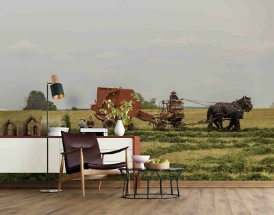 3D Field Harvester Tapete Fototapete Ablösbar Selbstklebend 321