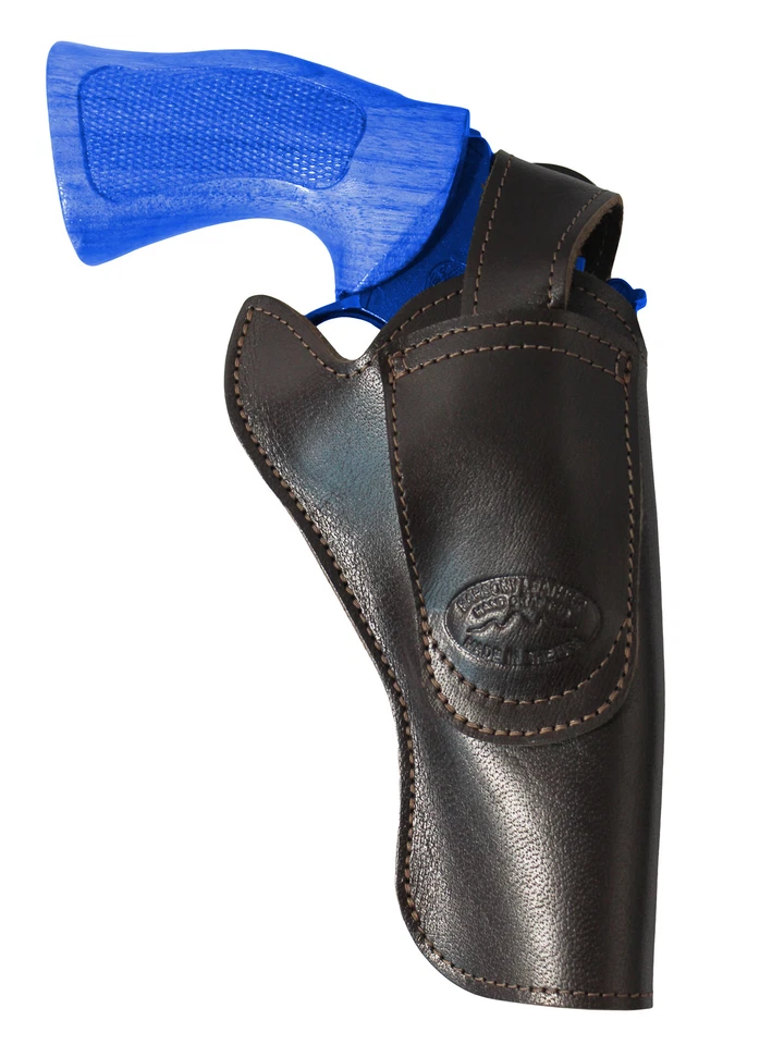 New Barsony Brown Leather 360Carry 12 Option OWB IWB C/D Holster 4" Revolvers - Image 3 of 4