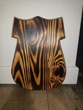 SHIELD.    Antler Mount Plaque.  Burnt Pine Wood.  [Anlers Not Included]