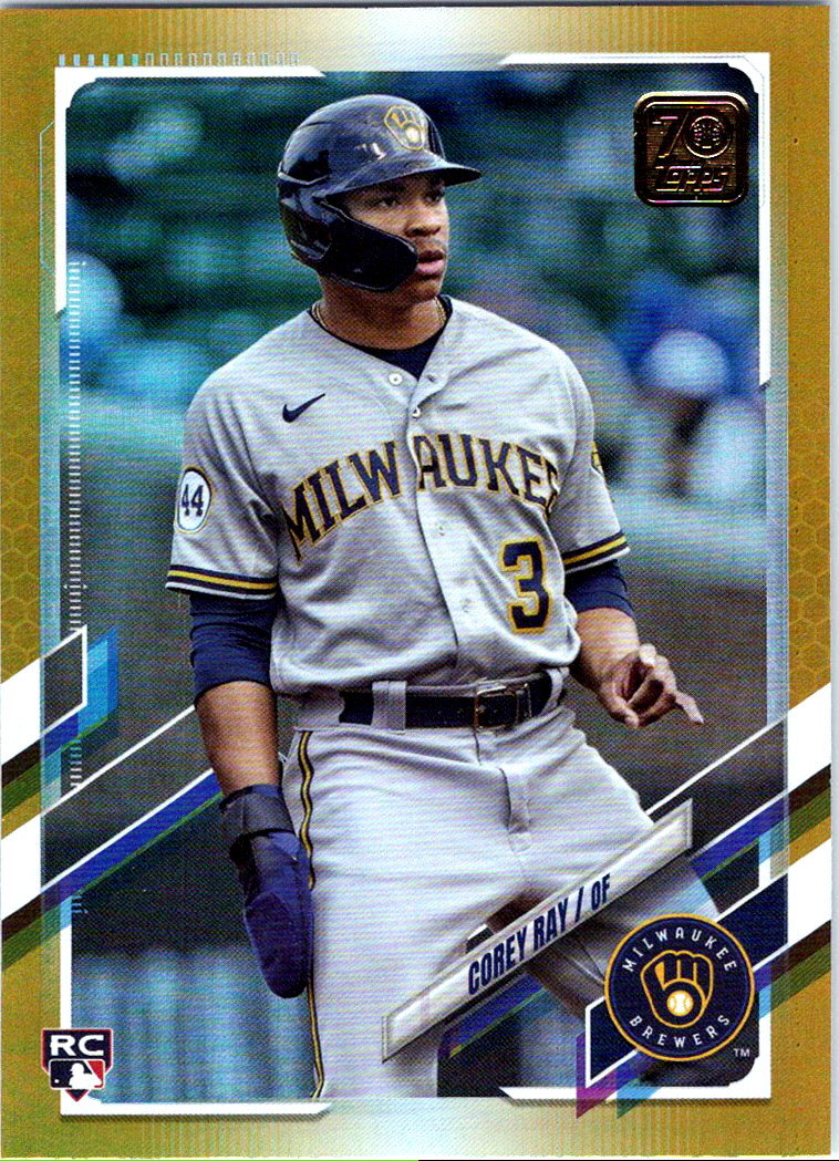 2021 Topps Update Gold Foil #US93 Corey Ray Milwaukee Brewers