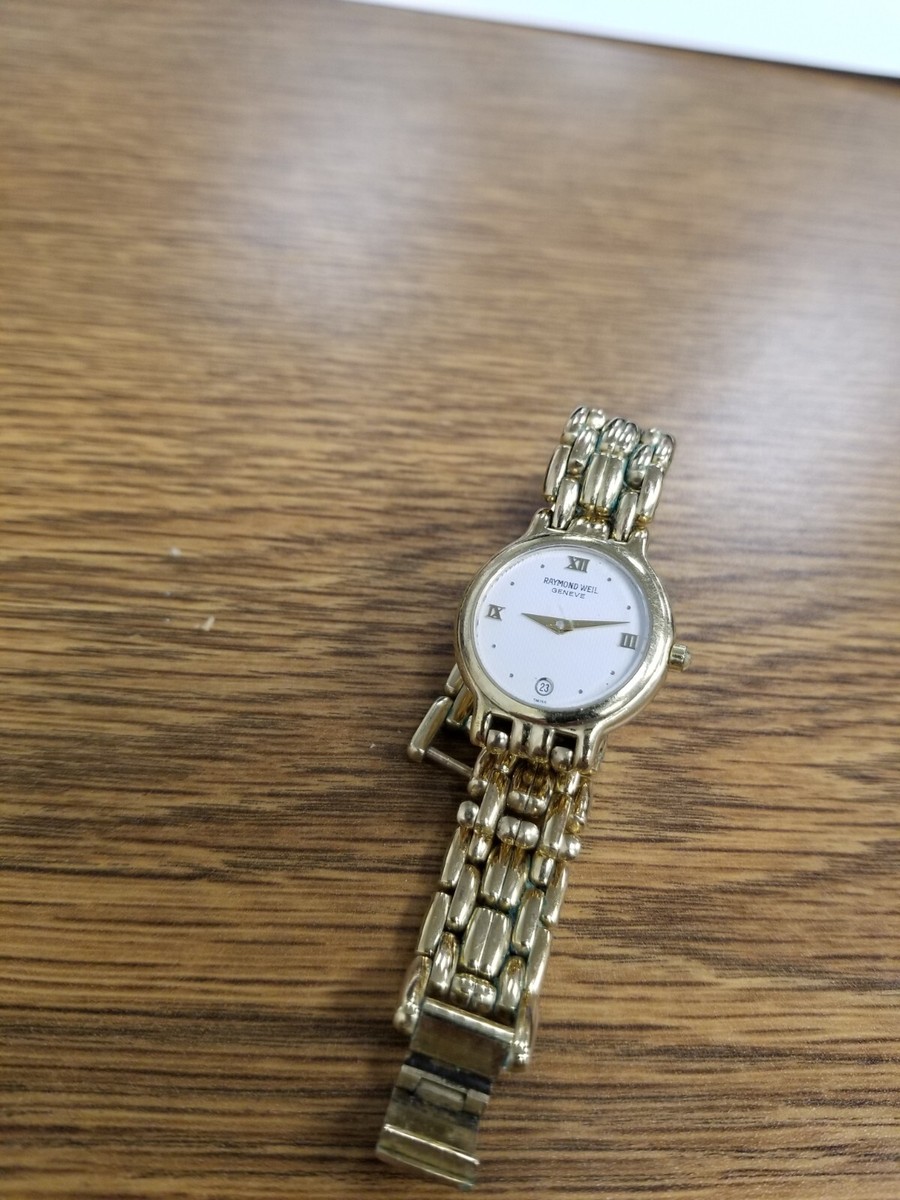 Vintage 18KGold-plated Raymond Weil Geneve Fidelio Women Watch NEW