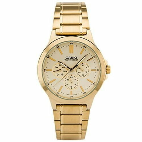 Casio Multi-Dial Stainless Steel Men's Watch MTP-V300G-9AV - Gold Tone - Bild 1 von 1