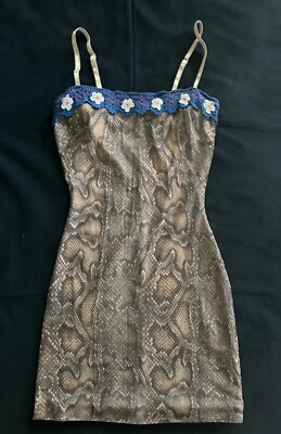 Danielle Guizio brand mesh mini dress blue snakeskin X small MSRP$298 | eBay Danielle Guizio brand mesh mini dress blue snakeskin X small MSRP$298 | eBay