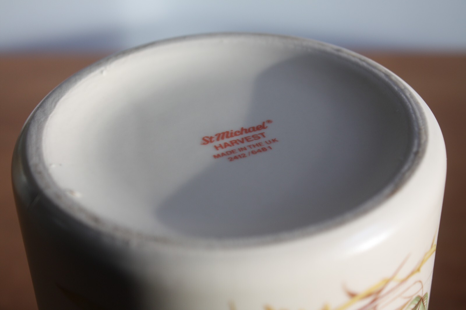 Vintage Marks & Spencer M & S St Michael Harvest Ceramic Utensil Jar