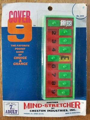Cover 9 Pocket Travel Game of Chance Complete Sealed New c1970s Vintage RARE
