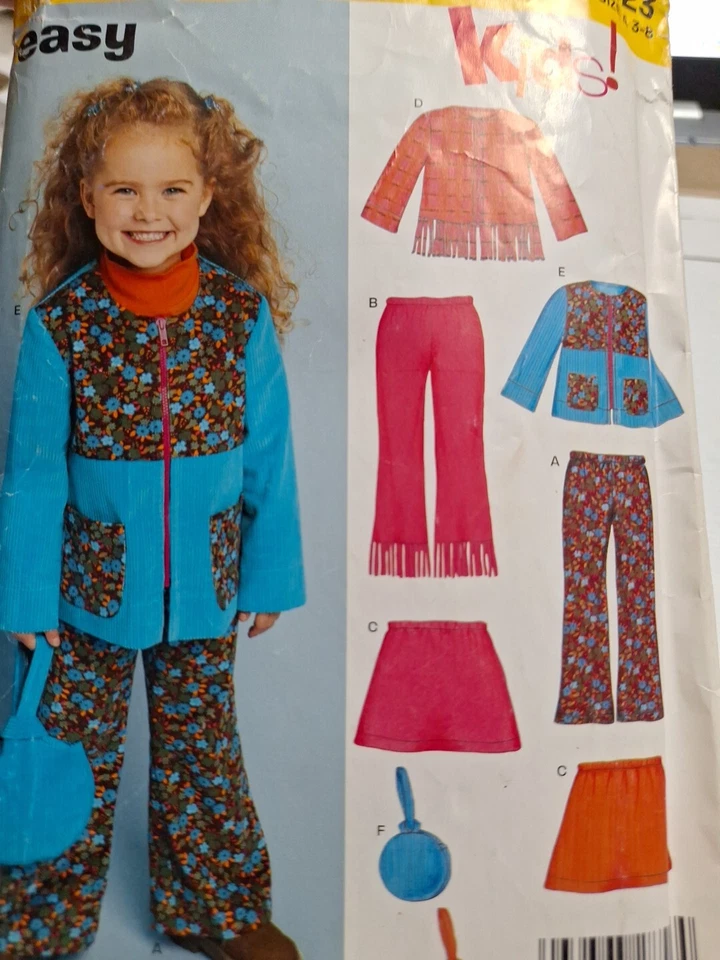 Pants Skirt Jacket Bag Girl 3 4 5 6 7 8 New Look Simplicity 6423 Sewing Pattern - Image 2 of 4