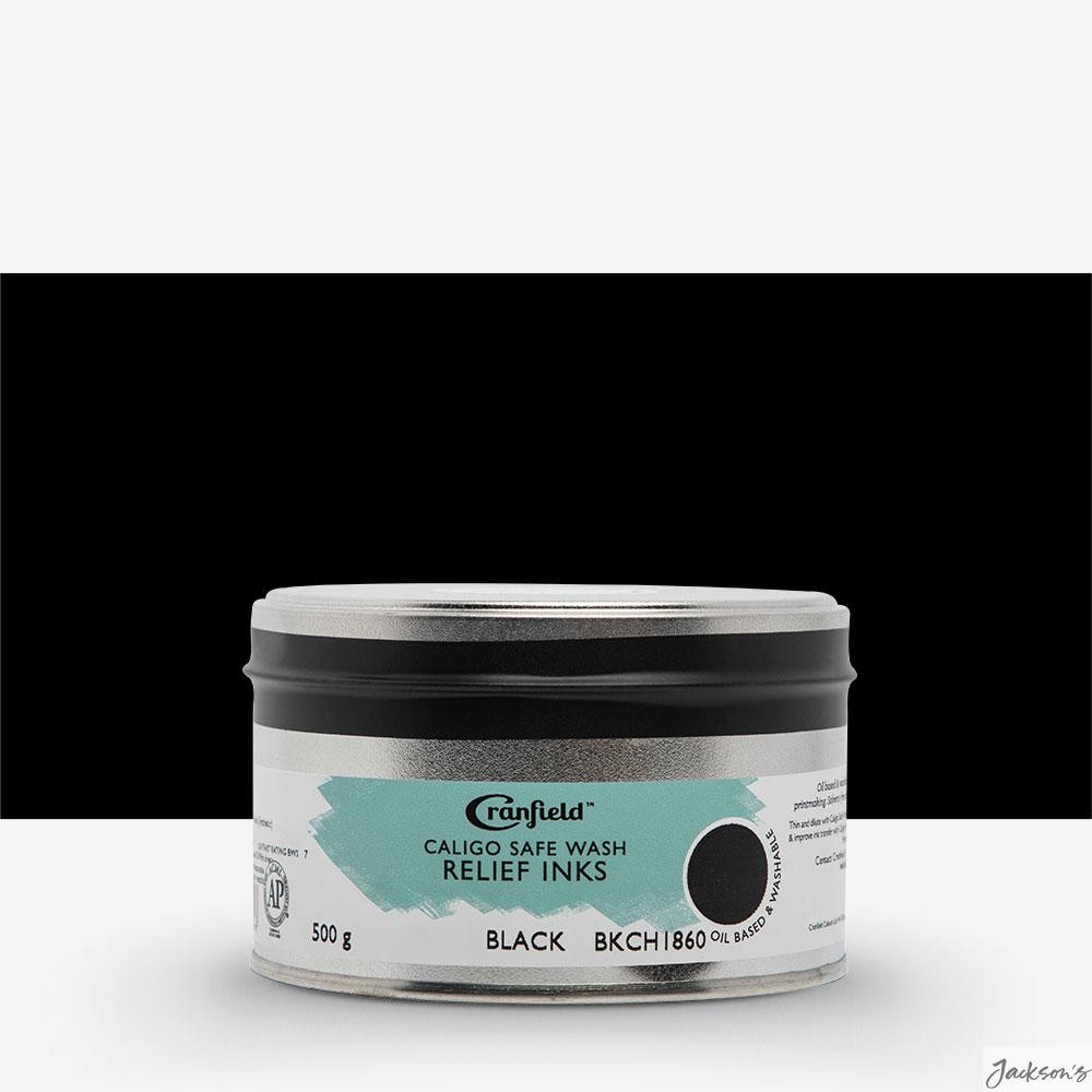 Cranfield Caligo Relief Ink Oil Based 500g Tin Black For Safe Wash Printmaking