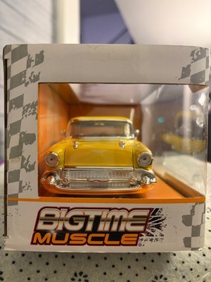 1:24 Jada Big Time Muscle 1957 Chevy Bel Air / Yellow/White | eBay