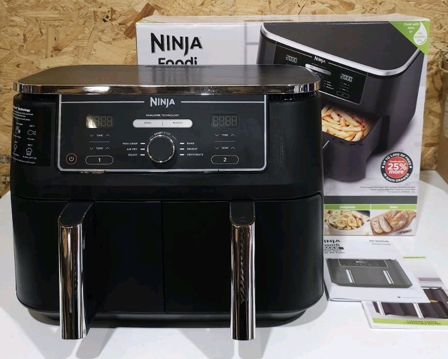 Ninja Foodi Max Air Fryer Dual Zone 9.5L AF400UK Excellent Condition Boxed