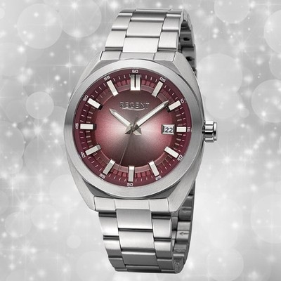 Armbanduhr Metall silber Herren Uhr Analog Regent Metallarmband URBA826