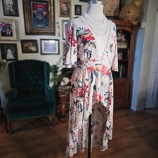 LIFE Love is for Eternity Floral Print High Low Boho Fairy Dress Women's M