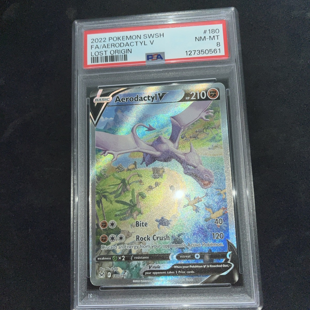 Aerodactyl V (Alternate Full Art) 180/196 Swsh11: Lost Origin Holo