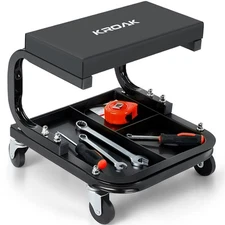 U-Shaped Car Repair Stool With Tool Tray Storage 120kg Load Capacity Creepers