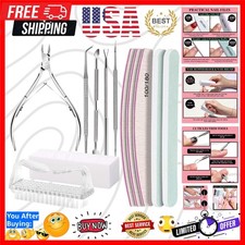 Manicure Kit, Nail Files 100/180, Cuticle Nippers, Nail Buffer Block, Cuticle...