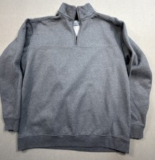 Columbia Pullover Sweatshirt Fleece 1/4 Zip Long Sleeve Gray Men's XL A9 