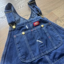 Dickies VTG Overalls Dungarees Blue W 36 L 32 Denim OG American Workwear