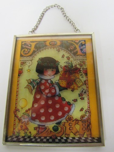 Maria Engelbreit Buntglas Freude Sonnenfänger Ornament kostenloser Versand - Bild 3 von 3