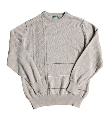 Wolsey Herren Vintage Wolle & Acryl Pullover Medium Made In Scotland Stone Beige 
