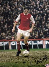 Charlie George signed 16x12 Arsenal large photo B RACC Trusted Seller ACGCert