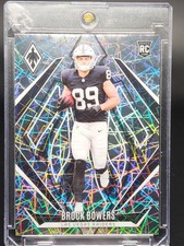 BROCK BOWERS 2024 PANINI PHOENIX ROOKIE RC #165 LAZER LAS VEGAS RAIDERS Q7038