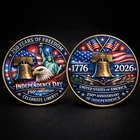 USA 250th Anniversary Coin 1776–2026 Liberty Bell Eagle Flag Collectible