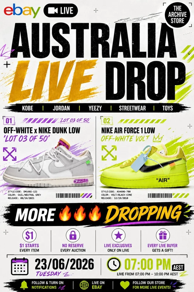 🔥TheArchiveStore🇦🇺EP4,$1💰 Kobe, Jordan, Yeezy,Streetwear,Toys,Pokemon🔥
