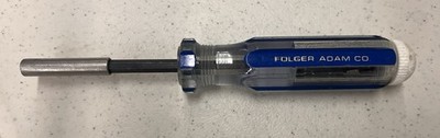 Vintage Rare Folder Adams Screwdriver With Security Bits Highly Collectable Key