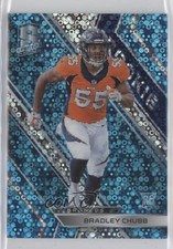2018 Panini Spectra Rookies Neon Blue Prizm /75 Bradley Chubb #124 04cw