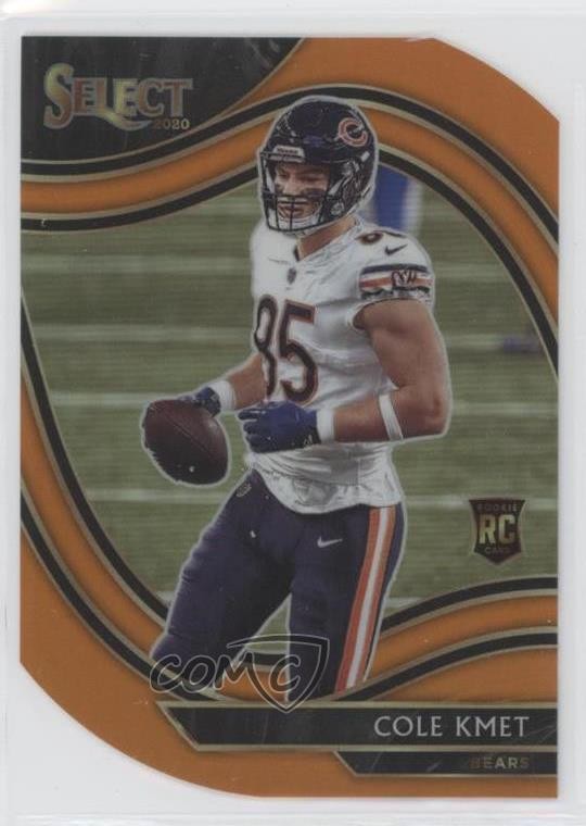2020 Panini Select Field Level Orange Prizm Die-Cut Cole Kmet #374 4a0