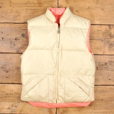 Vintage Montgomery Ward Puffer Weste Jacke M Herren 80er Beige Freizeit Outdoor Daunen