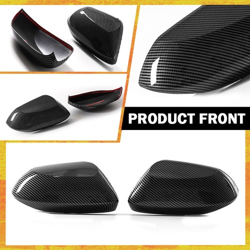 For Toyota Corolla 2019-2023 Carbon Fiber Style Side Rearview Mirror Cover Trim - Picture 10 of 13