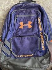 Under Armour Storm 1 Back to SCHOOL BACKPACK  Sports Laptop Pockets Navy Orange