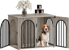31.5'' Wooden Dog Crate Furniture, Indoor Dog Kennel Dogs Cage for Small/Medium