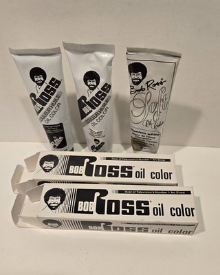 3 Bob Ross Oil Color Paint 5oz -150ml 2 white 1 Black. Read