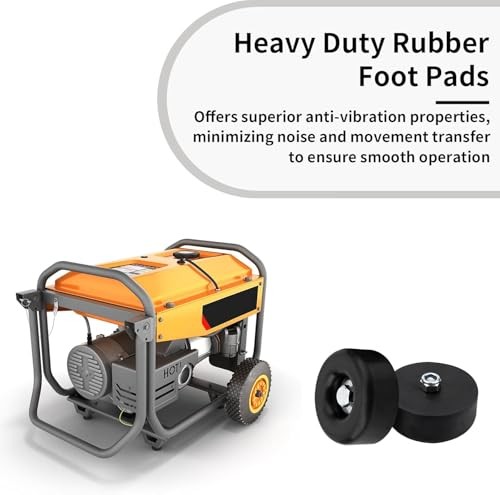 4-Pack Heavy Duty Anti Vibration Rubber Foot for Generators, Pressure 4 Pack
