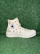 Converse Chuck Taylor All Star Platform White Floral Casual Shoes Women Size 6.5